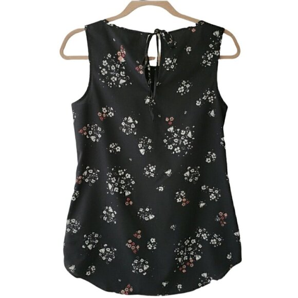 Cabi Misty Sleeveless Ditsy Floral Top Black Multicolour - Picture 3 of 6